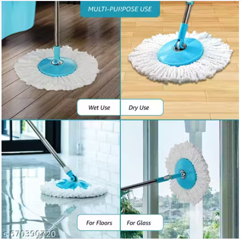 Mops with Bucket Mop set with 2 Absorber mop with bucket for floor cleaning